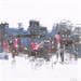 Peinture Jour de brouillard par Fièvre Véronique | Tableau Figuratif Acrylique Vues urbaines