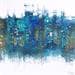 Peinture Bleus sur la ville par Fièvre Véronique | Tableau Figuratif Urbain Acrylique