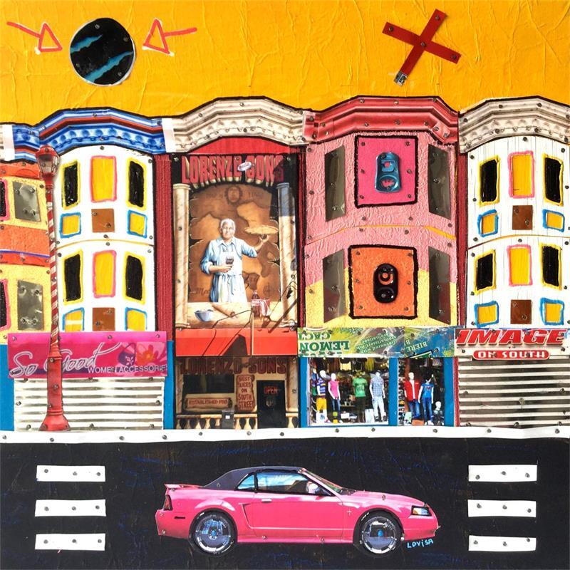Painting South Street by Lovisa | Painting Pop art Mixed Urban