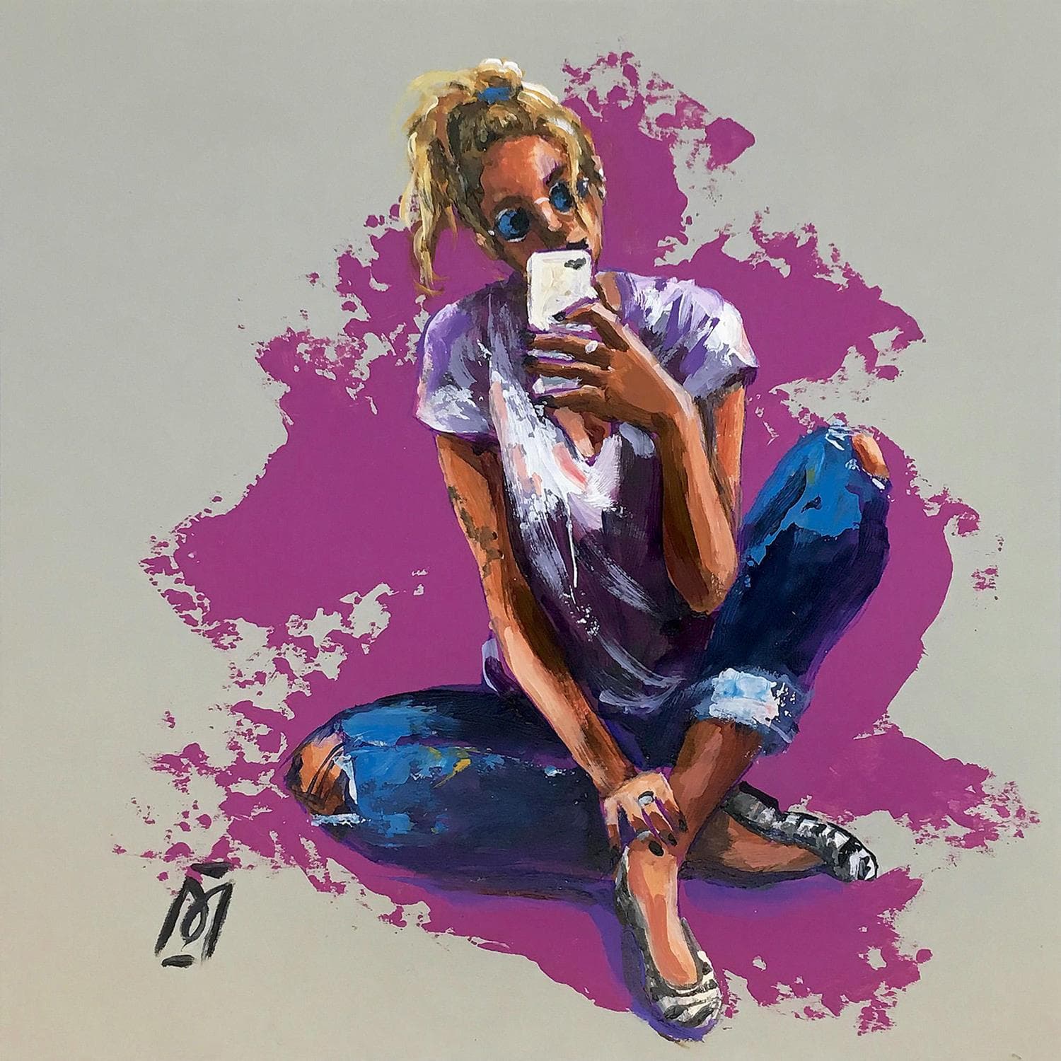 Peinture Girl par Gonzalez Alvarez Margarita Carré d'artistes