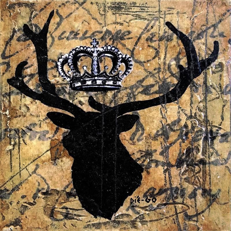 Painting N°584 by Die-go | Painting Figurative Mixed Animals