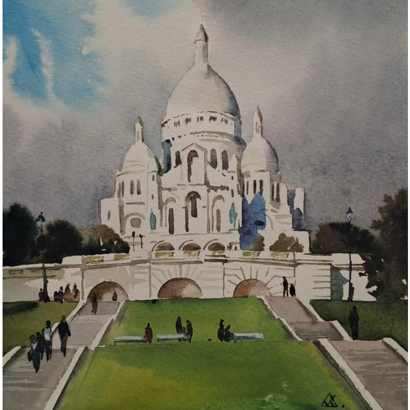 Painting Paris - J19 by Khodakivskyi Vasily | Painting Watercolor