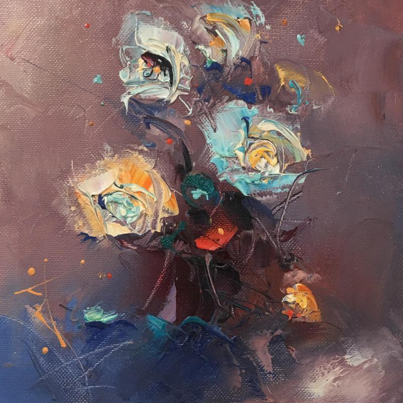 Painting Magic roses by Lazarov Stanislav | Painting Figurative Oil still-life