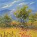 Painting Campagne by Lyn | Painting Figurative Landscapes Oil