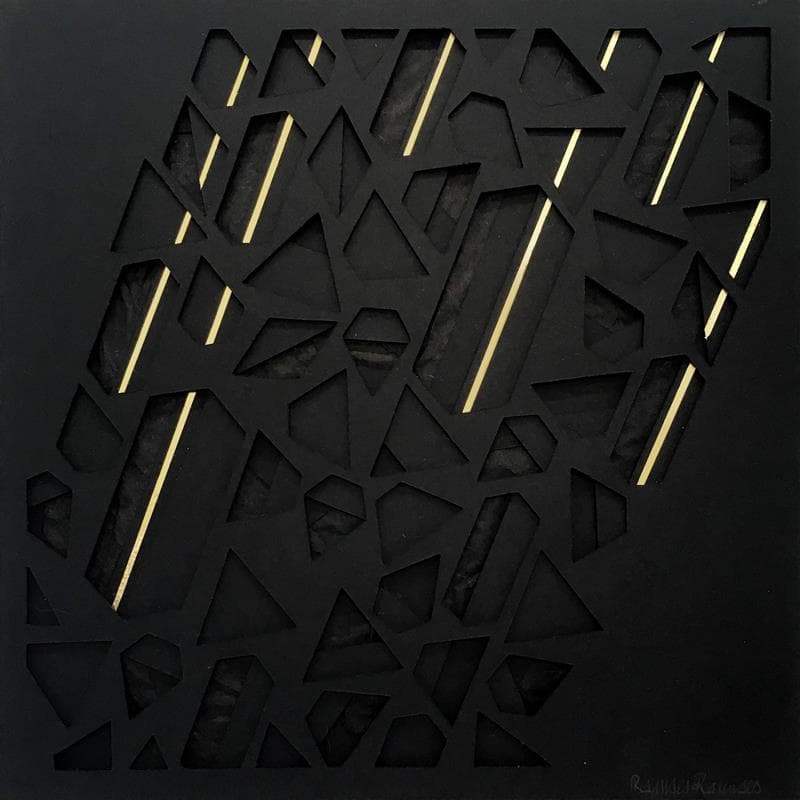 Peinture Obscur 6 par RamsesRamses | Tableau Abstrait Mixte minimaliste