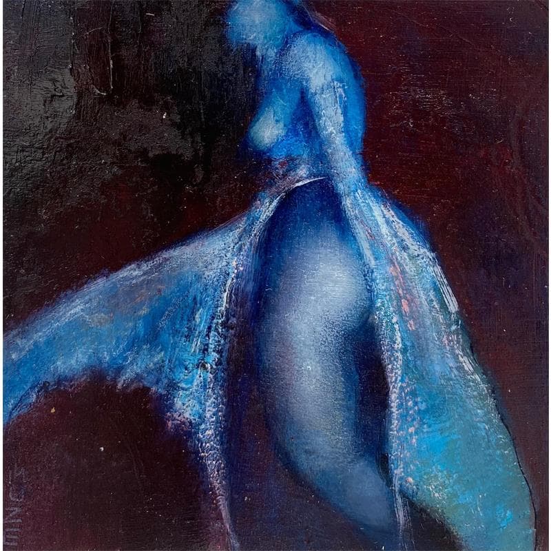 Painting Danseuse au voile by Muze | Painting Figurative Oil Nude