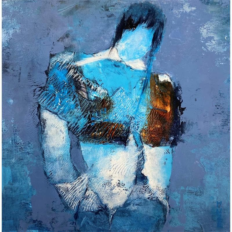 Painting le romantique by Muze | Painting Figurative Oil Nude