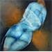 Painting La grande bleue by Muze | Painting Figurative Nude Oil