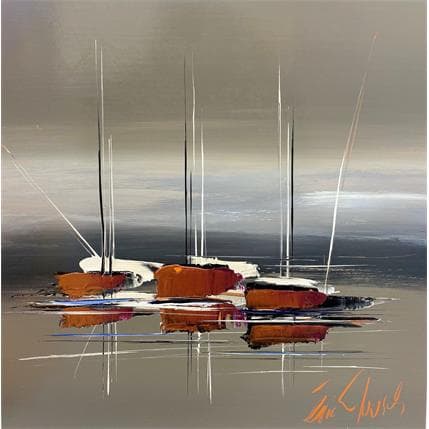 Painting Insolite étendue by Munsch Eric | Painting Abstract Oil Marine