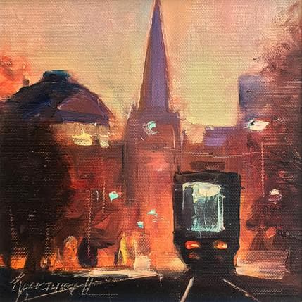 Painting City 5 by Nguyen Kristina | Painting Figurative Oil Urban
