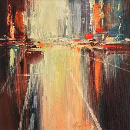 Painting City 4 by Nguyen Kristina | Painting Figurative Oil Urban