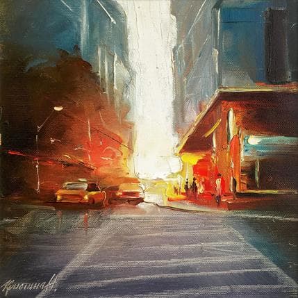 Painting City 15 by Nguyen Kristina | Painting Figurative Oil Urban