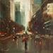 Painting City 19 by Nguyen Kristina | Painting Figurative Oil Urban