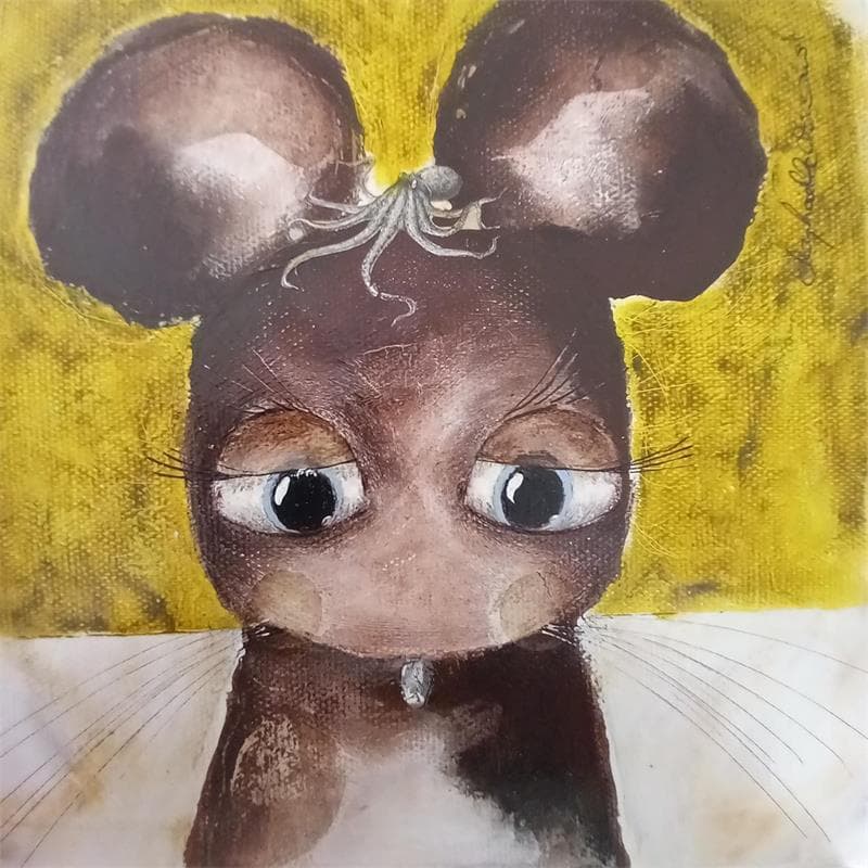 Painting Jolie souris by Penaud Raphaëlle | Painting Illustrative Animals
