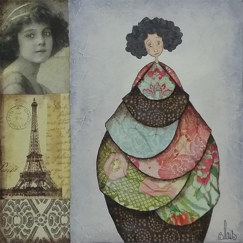 Peinture Jeanne par Blais Delphine | Tableau Art naïf Scènes de vie Acrylique
