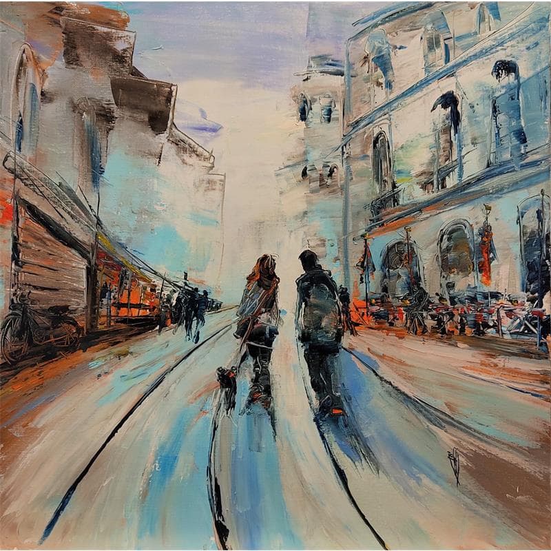 Painting 906 Juste pour vous by Raffin Christian | Painting Figurative Oil Life style, Urban