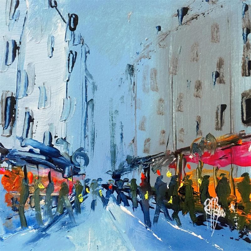 Painting Balade dans Paris by Raffin Christian | Painting Figurative Oil Urban