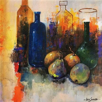 Painting Equilibrio 2 by Chico Souza | Painting Figurative Oil still-life