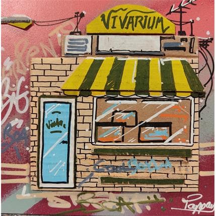 Peinture Vivarium par Pappay | Tableau Street Art Mixte Vues urbaines
