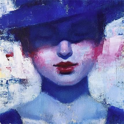 Painting Blue afternoon by Pitchanan Saayopoua | Painting Figurative Oil Portrait
