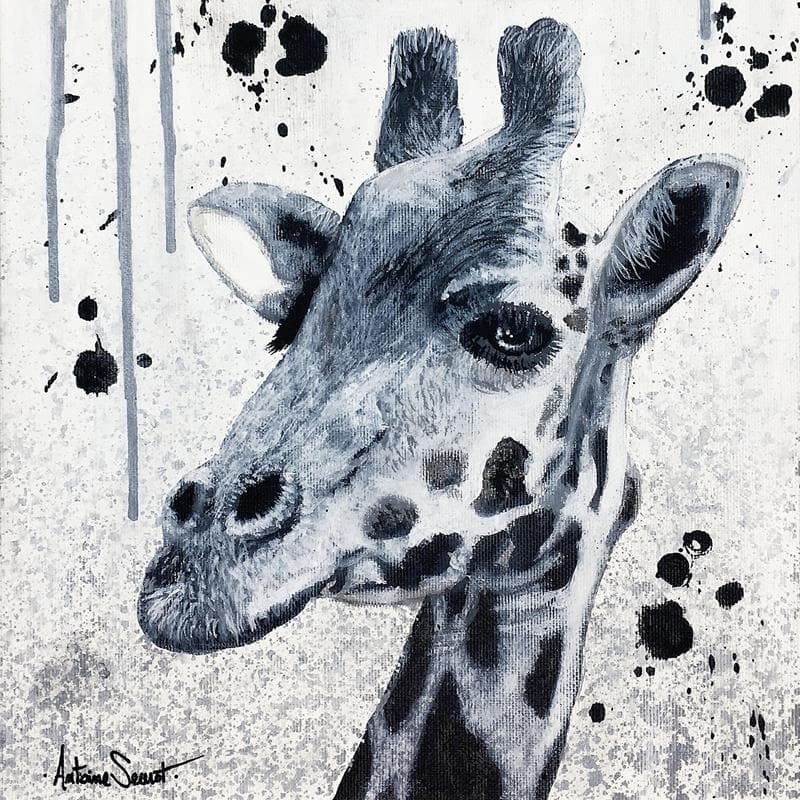 Painting Girafe 3 by Seurot Antoine | Painting Figurative Acrylic Animals