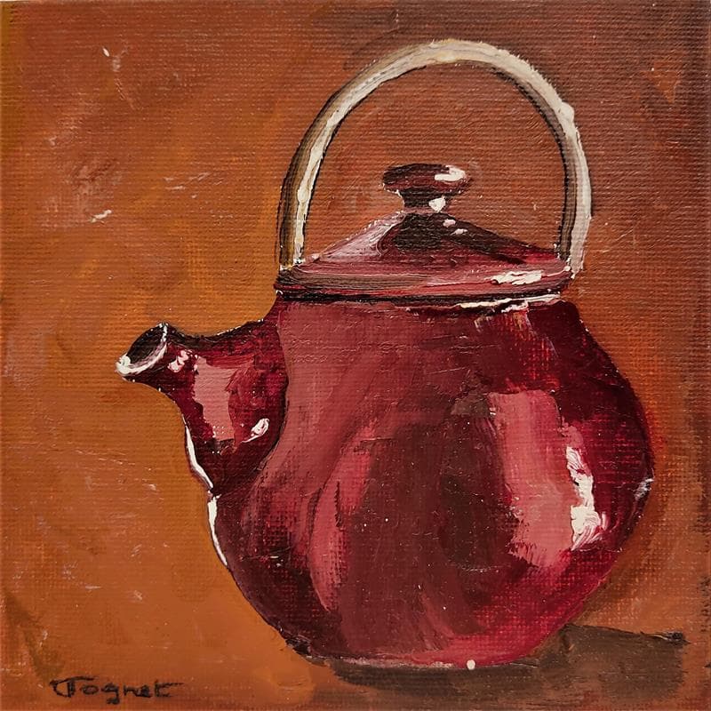 Painting Théière by Tognet | Painting Figurative Still-life Oil
