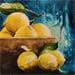 Painting Grand bol de citrons by Tognet | Painting Figurative Still-life Oil