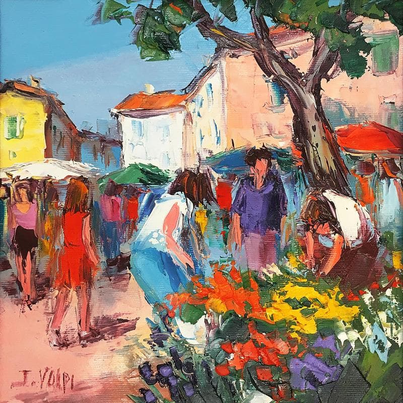 Painting Marché d'été by Volpi Jacques | Painting Figurative Oil Life style