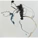 Peinture Cadavre exquis 11 par YO&CO | Tableau Figuratif Nu Minimaliste Noir & blanc