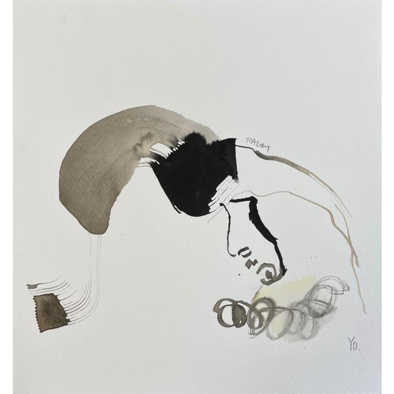 Gemälde Cadavre exquis 26 von YO&CO | Gemälde Figurativ Akt, Minimalistisch, Schwarz & Weiß