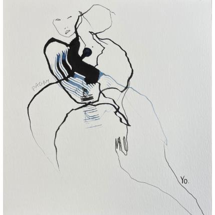 Painting Cadavre exquis by YO&CO | Painting Figurative Mixed Black & White, Minimalist, Nude