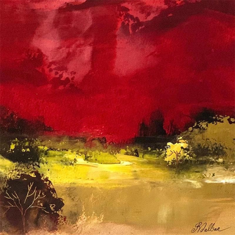 Gemälde Ardente von Dalban Rose | Gemälde Art brut Landschaften Öl