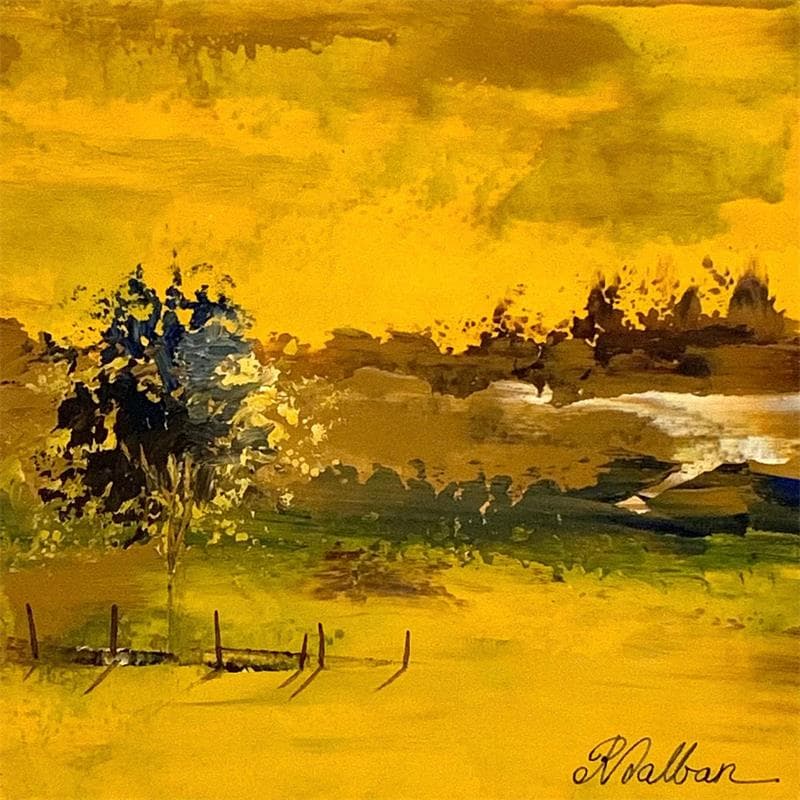 Gemälde Belle nature von Dalban Rose | Gemälde Art brut Landschaften Öl