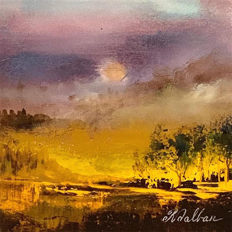 Gemälde Silence von Dalban Rose | Gemälde Art brut Landschaften Öl