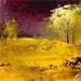 Painting Belle matinée 5 by Dalban Rose | Painting Raw art Landscapes Oil