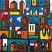 Painting 8g0 Dutch village by Ragas Huub | Painting Figurative Urban Acrylic