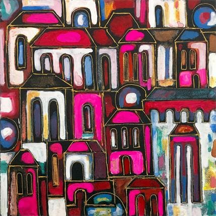 Painting 873 Pink by Ragas Huub | Painting Figurative Acrylic Urban
