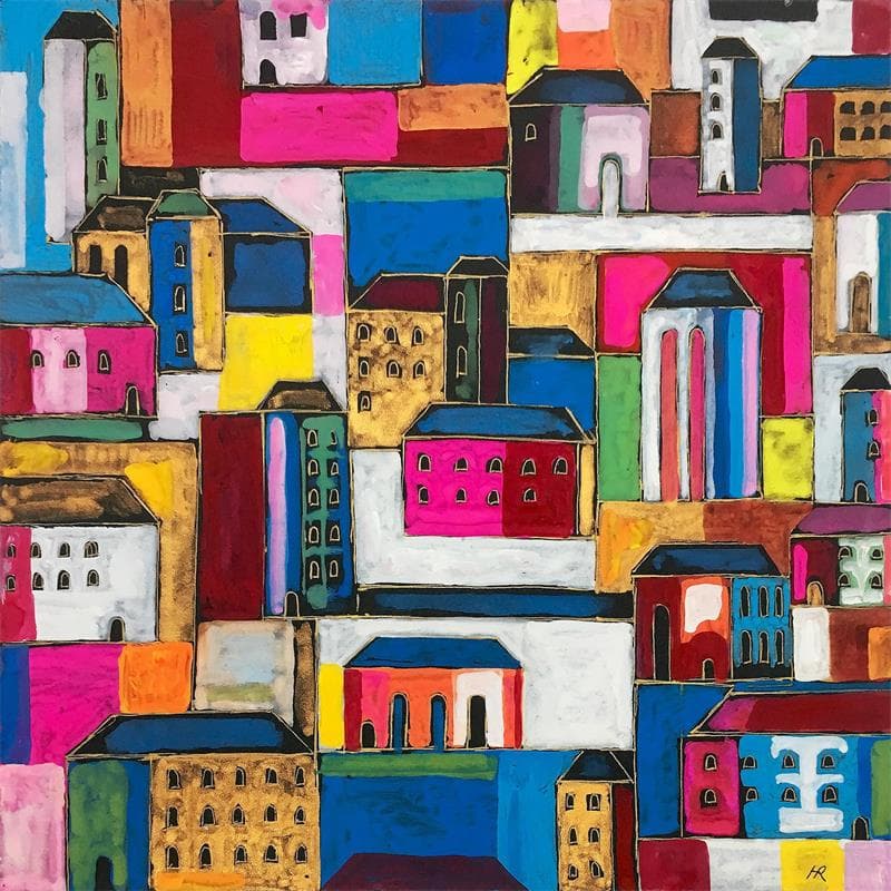 Painting 881 Colores by Ragas Huub | Painting Figurative Urban Acrylic