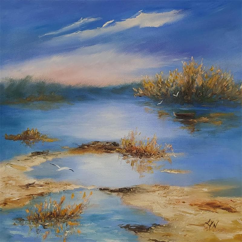 Painting Serénité by Lyn | Painting Figurative Landscapes Oil