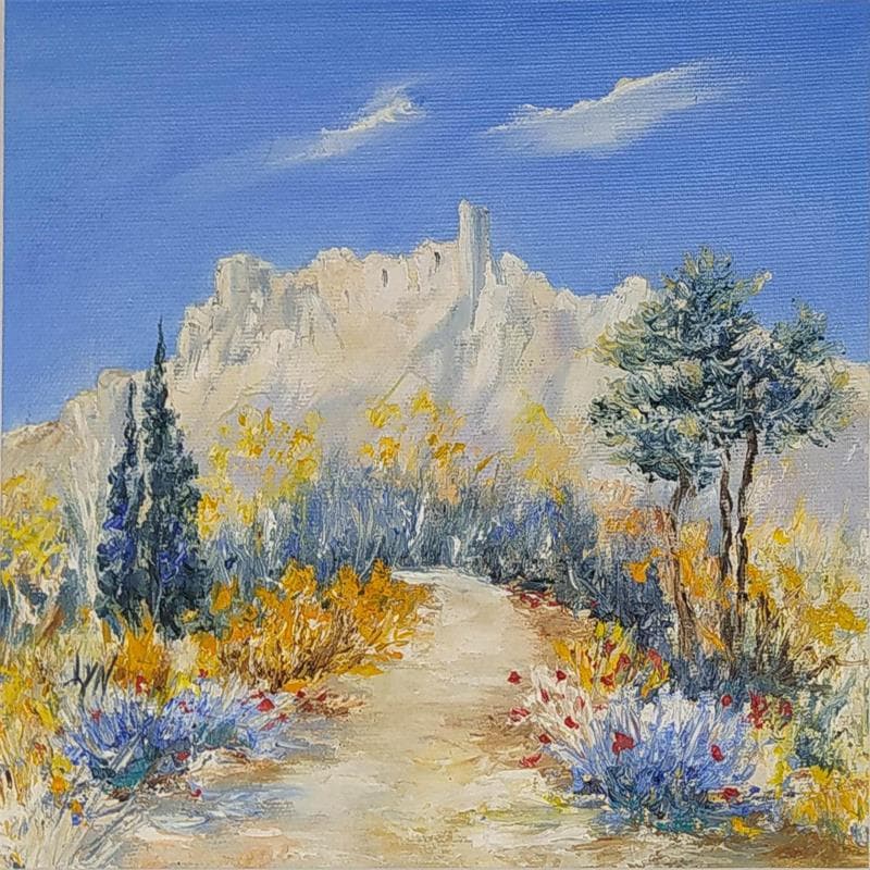 Painting Les Baux by Lyn | Painting Figurative Oil Landscapes