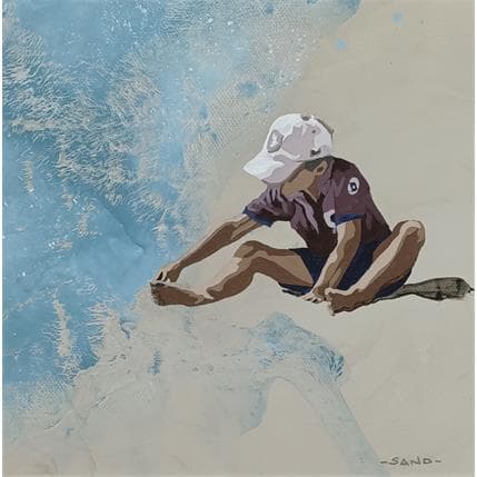 Peinture Sable hors saison par Sand | Tableau Figuratif Acrylique scènes de vie