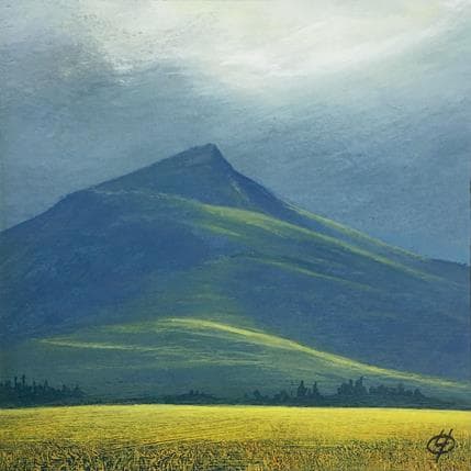 Peinture Nuage sur la montagne par Ogier Yves | Tableau Figuratif Acrylique Paysages