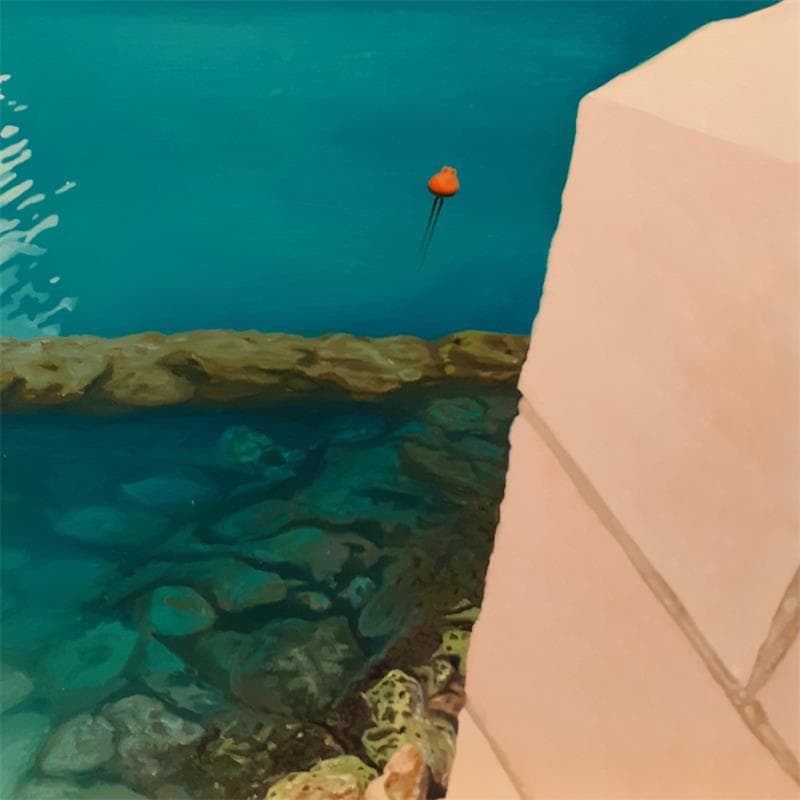 Gemälde Marseille, le bassin J4 von Argall Julie | Gemälde Figurativ Landschaften Marine Öl