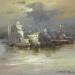 Peinture Venecia en gris par Cabello Ruiz Jose | Tableau Figuratif Paysages Huile