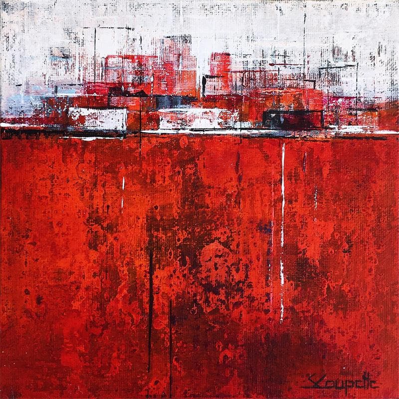 Painting Het perspectief by Coupette Steffi | Painting Abstract Urban Cardboard Acrylic