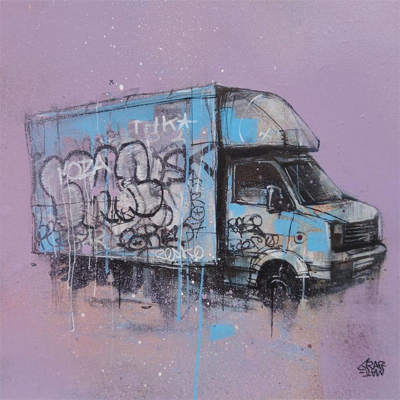 Painting Truck in the mist by Graffmatt | Painting Street art Urban Acrylic