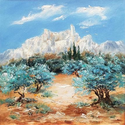 Painting Les Baux-de-Provence by Lyn | Painting Figurative Oil Landscapes