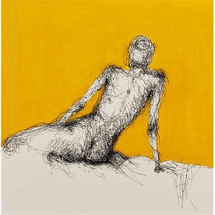 Painting Rozenn by Sahuc François | Painting Figurative Acrylic Nude