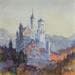 Gemälde Schloss von Jones Henry | Gemälde Figurativ Landschaften Aquarell