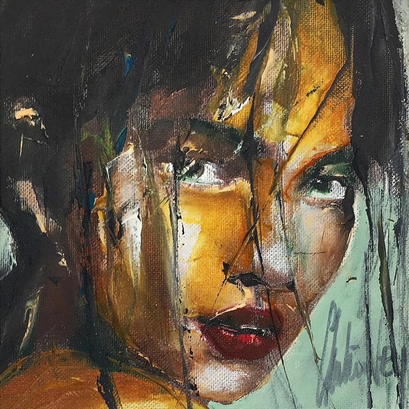 Painting Sauvage by Vey Christian | Painting Figurative Oil Portrait